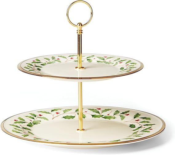 Lenox 893490 Holiday 2-Tiered Server, Christmas Dinnerware | Amazon (US)