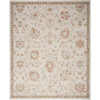 Asher Ivory 8 ft. x 10 ft. All-over design Traditional Area Rug | The Home Depot