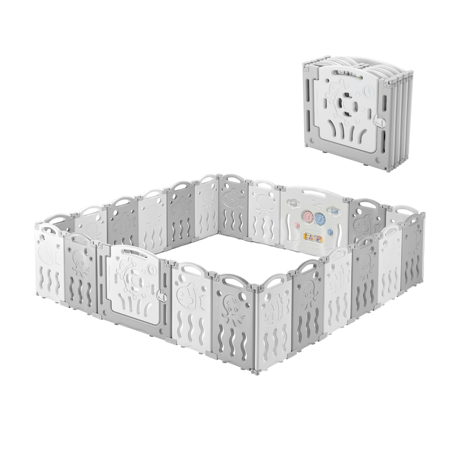 Albott Baby Playpen 22 Panel Foldable Baby playpen Folding Play Pen Kids Activity Centre Safety P... | Amazon (US)