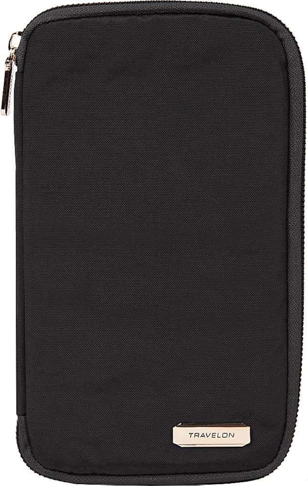 Travelon unisex-adult RFID Blocking Family Passport Polyester Zip Wallet, Black, 4.75 x 8.25 x .5 | Amazon (US)