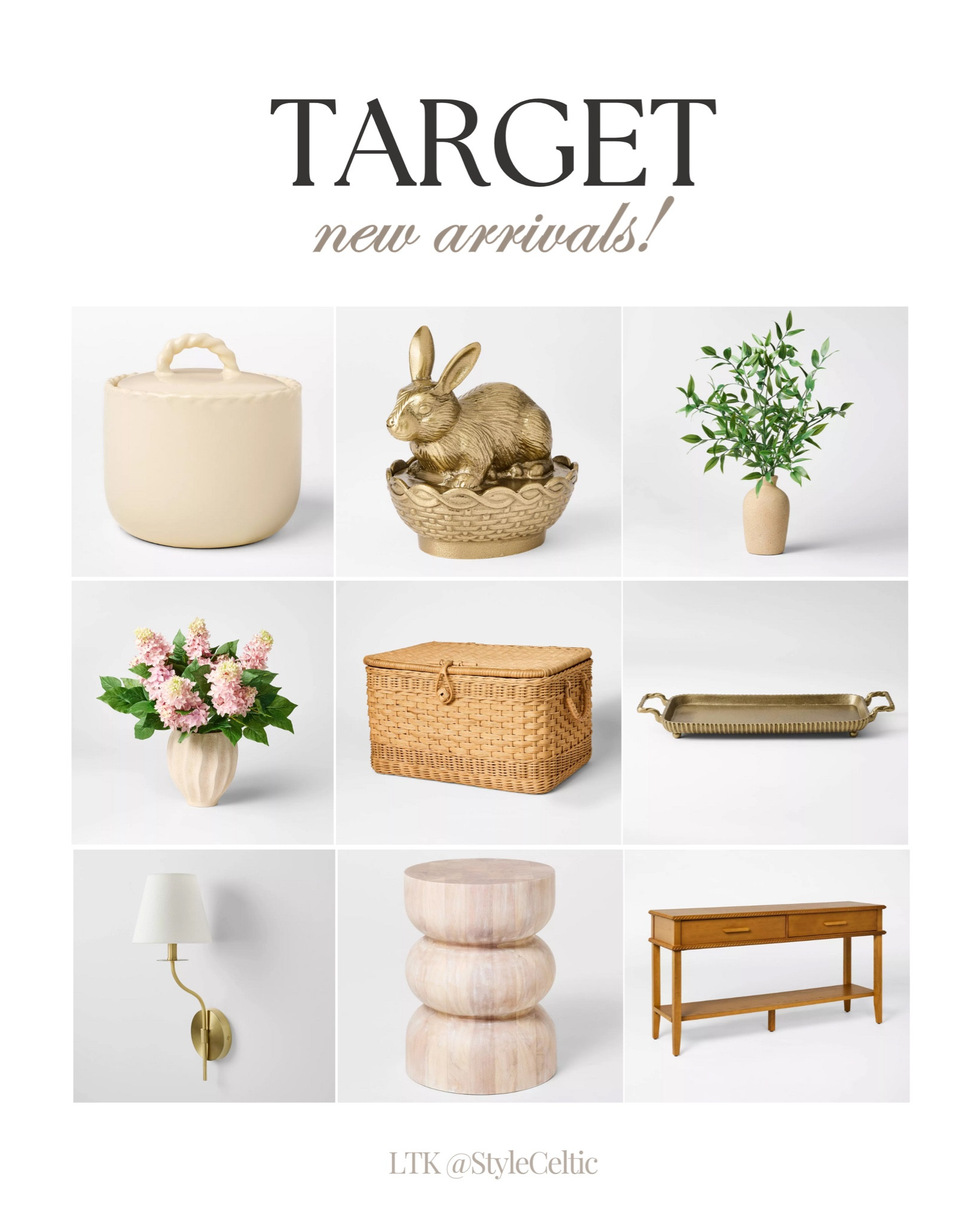 Target New Spring Arrivals! ✨🐰
.
.
Target home decor, spring decor, spring home decor, new home decor, home accents, furniture, side tables, wall lights, wall lamp, artificial plants, beige candles, neutral home, minimal home, spring cleaning, gold tray, coffee table decor, living room decor, bedroom decor, spring florals, flower arrangements, faux florals, entryway tables, dining room decor, kitchen decor, spring kitchen, spring home, target sale

#LTKHome #LTKFindsUnder100 #LTKFamily