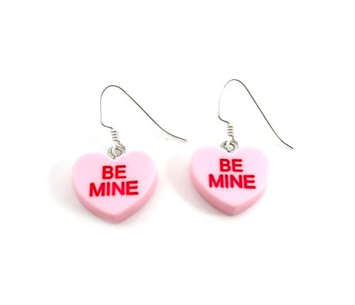 Daisy & Fox Pink Heart Candy Be Mine - Sterling Silver Earrings - Girlfriend Galentine Valentine Charm Handmade Jewelry - Gift | Amazon (US)