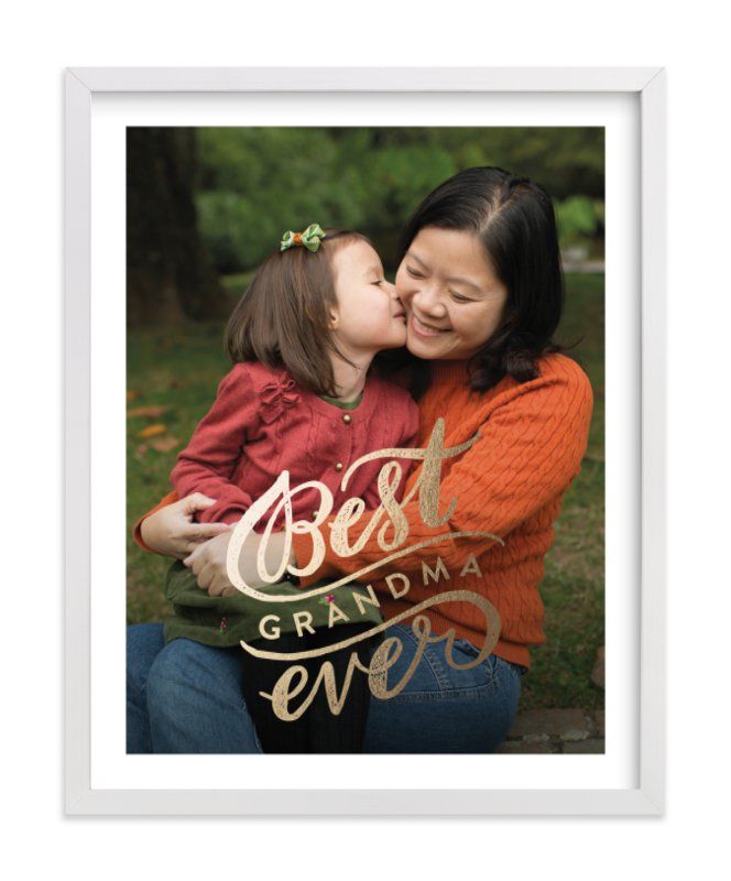 "Best Ever" - Foil Pressed Photo Art Print by Alethea and Ruth. | Minted