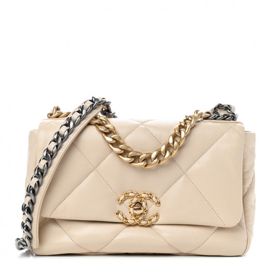 CHANEL

Goatskin Quilted Medium Chanel 19 Flap Beige | Fashionphile
