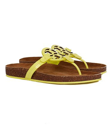 Tory Burch Yellow Miller Cloud Leather Flip-Flop - Women | Zulily