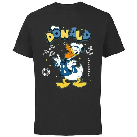 Disney Mickey and Friends Lucky Donald Duck - Short Sleeve Cotton T-Shirt for Adults - Customized-Black | Walmart (US)
