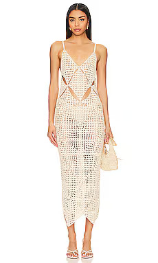LPA Odella Crochet Dress in Champagne from Revolve.com | Revolve Clothing (Global)