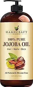 Handcraft Jojoba Oil 16 fl. oz – 100% Pure & Natural Jojoba Oil for Skin, Face, and Hair – De... | Amazon (US)