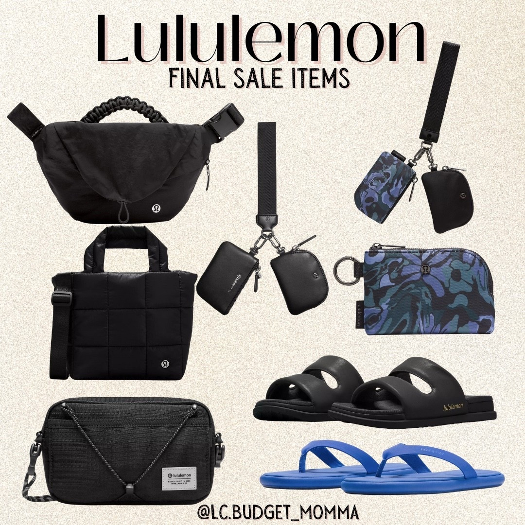Lululemon Sale 🖤💙

#sale #lulu #lululemon #sandals #slides #black #blue #lanyard #keychain #crossbody #purse #tote #bag #shoes #womens 

#LTKStyleTip #LTKSaleAlert #LTKItBag