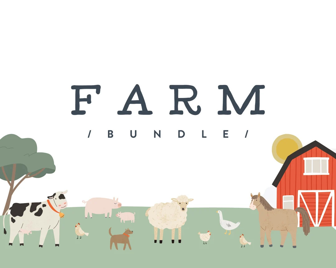 Farm Birthday Party Bundle Farm Animals Tractor Birthday Party Package Editable Digital Corjl Tem... | Etsy (US)