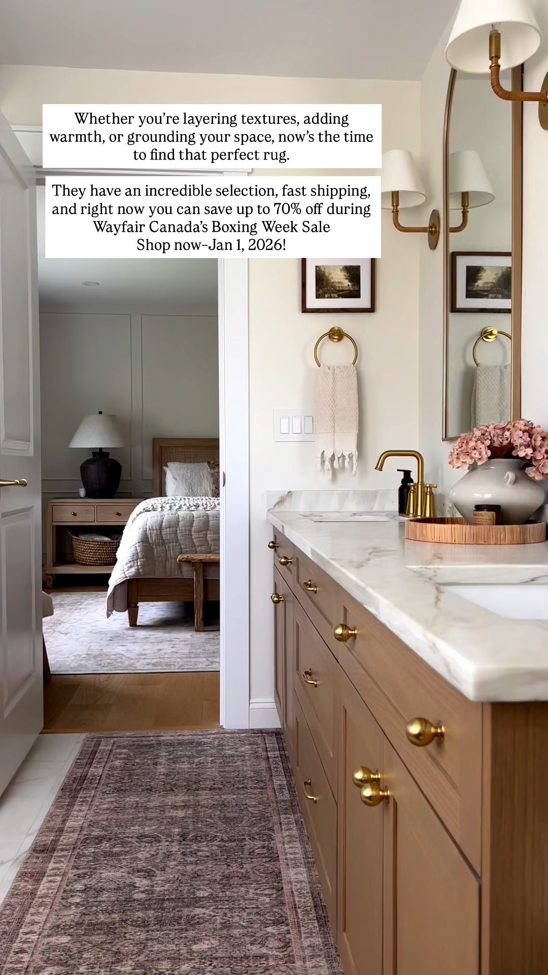 Wayfair Canada’s Boxing Week Sale is the perfect time to shop up to 70% off furniture, rugs, lighting, and more. These are just a few of my favourite rugs in our home. I’ll also round up some other great ones!! Shop now through January 1st, 2026 with fast shipping.  @wayfaircanada #WayfairCAPartner #WayfairCAHome 