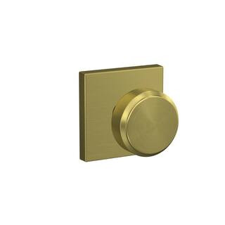 Custom Bowery Satin Brass Collins Trim Combined Interior Door Knob | The Home Depot