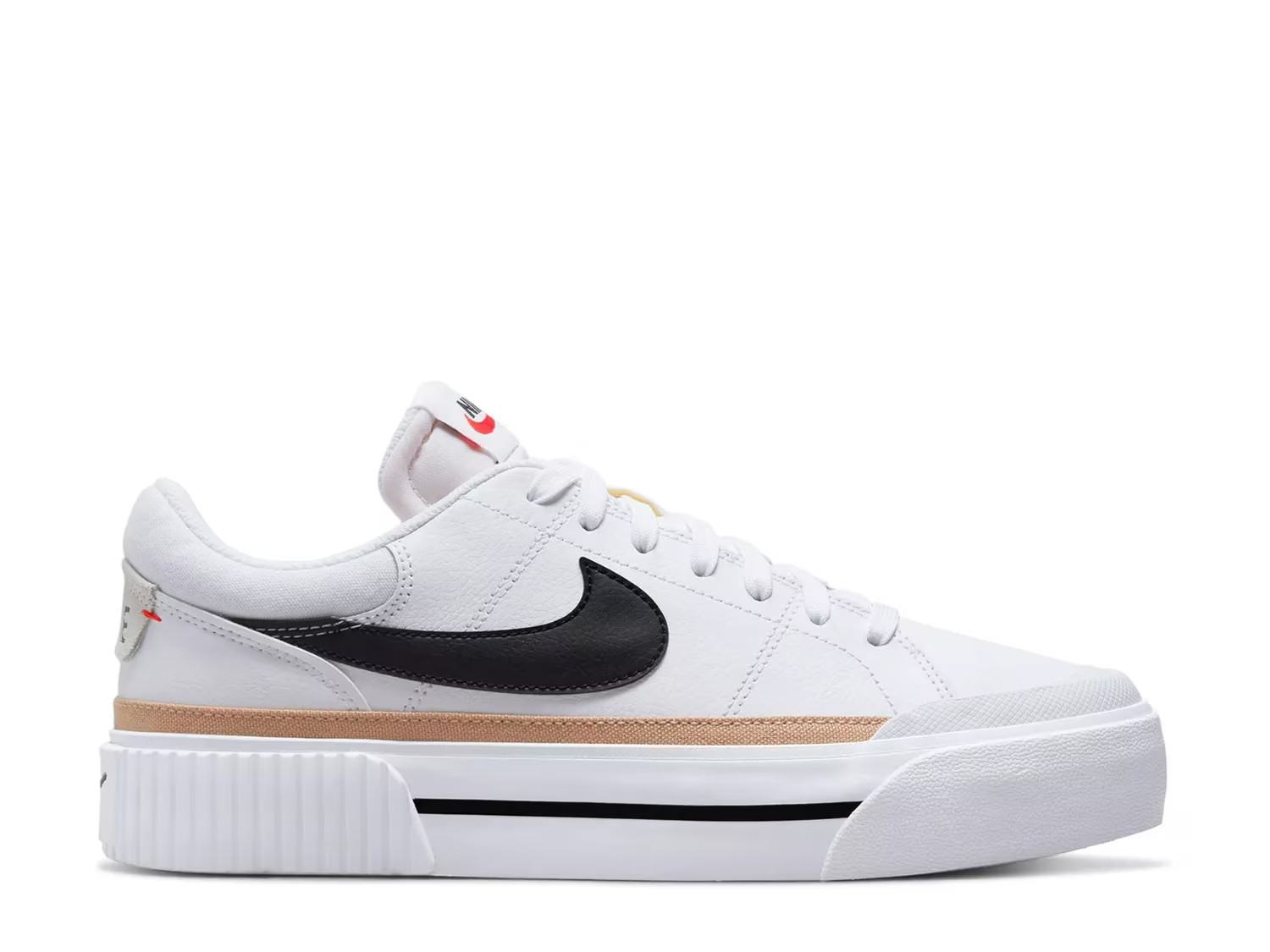 Nike Court Legacy Lift Sneaker | Women's | White/Black | Size 9.5 | Sneakers | DSW