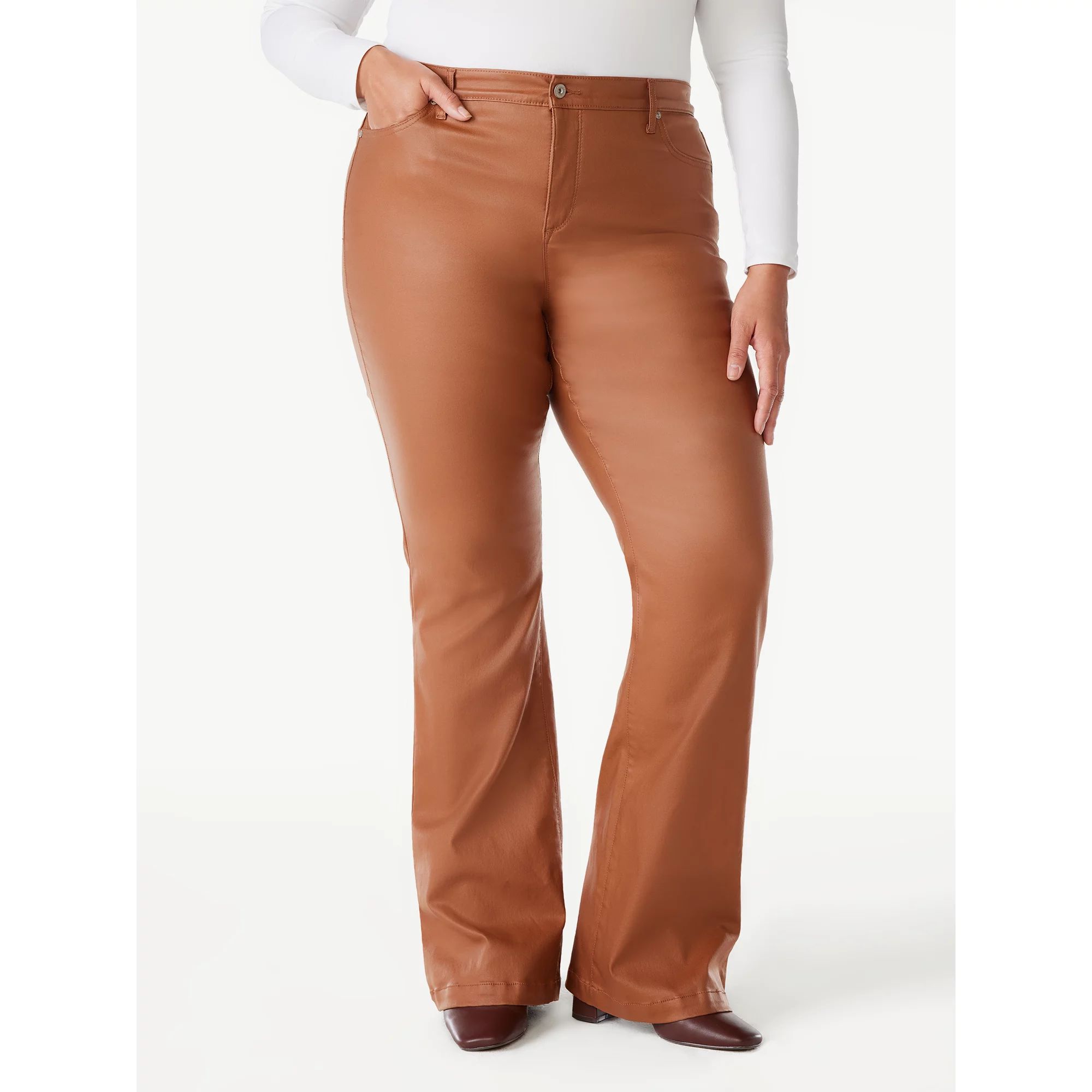 Sofia Jeans Women's Plus Size Melisa Flare High Rise Trouser Jeans, 32.5" Inseam, Sizes 14W-28W -... | Walmart (US)