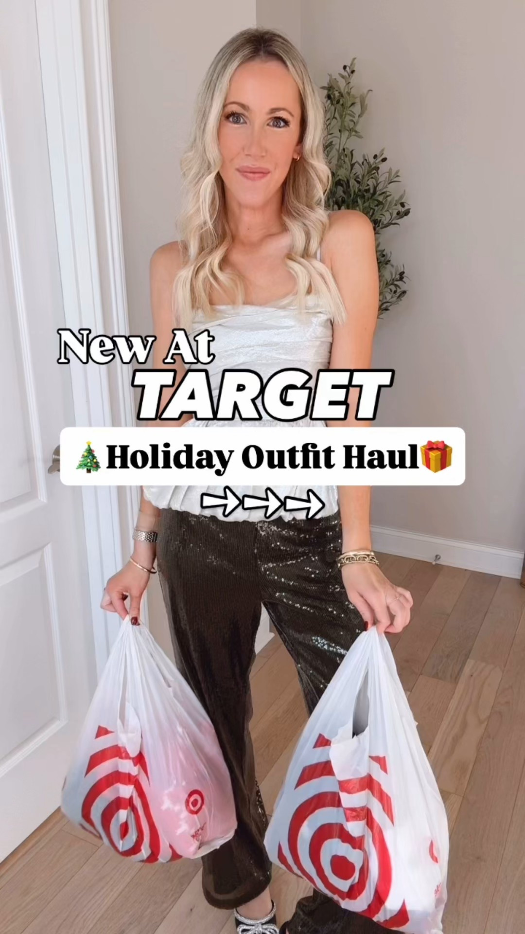 Holiday outfit haul // brand new at Target!🎄🎁 How cute and festive are these new arrivals from Target for the holidays?! So festive and fun! This green flannel is so adorable and it covers the bum when it’s untucked! Would be perfect with leggings, but I love it with this red satin skirt! So good with these faux leather wide leg pants, too! These green sequin pants are so cute for Christmas and NYE paired perfectly with this black peplum top! This red satin top paired with the satin skirt just screams holiday! The satin top is so on-trend in the black and white polka dot, too! And this embellished button down shirt looks so expensive! So fun with these rhinestone jeans! Length options available! And you can’t go wrong with a holiday cardigan this time of year! I’m 5’7” and I grabbed my true size xs in all. All so perfect for Christmas, NYE, date night, special holiday events, and more! Which Target outfit for the holidays is your fave?👇🏻

#LTKSaleAlert #LTKHoliday #LTKCyberWeek