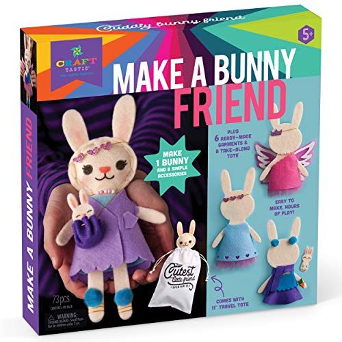 Craft-tastic – Make a Bunny Friend Craft Kit – Learn to Make 1 Easy-to-Sew Stuffie with Clothes & Ac | Amazon (US)
