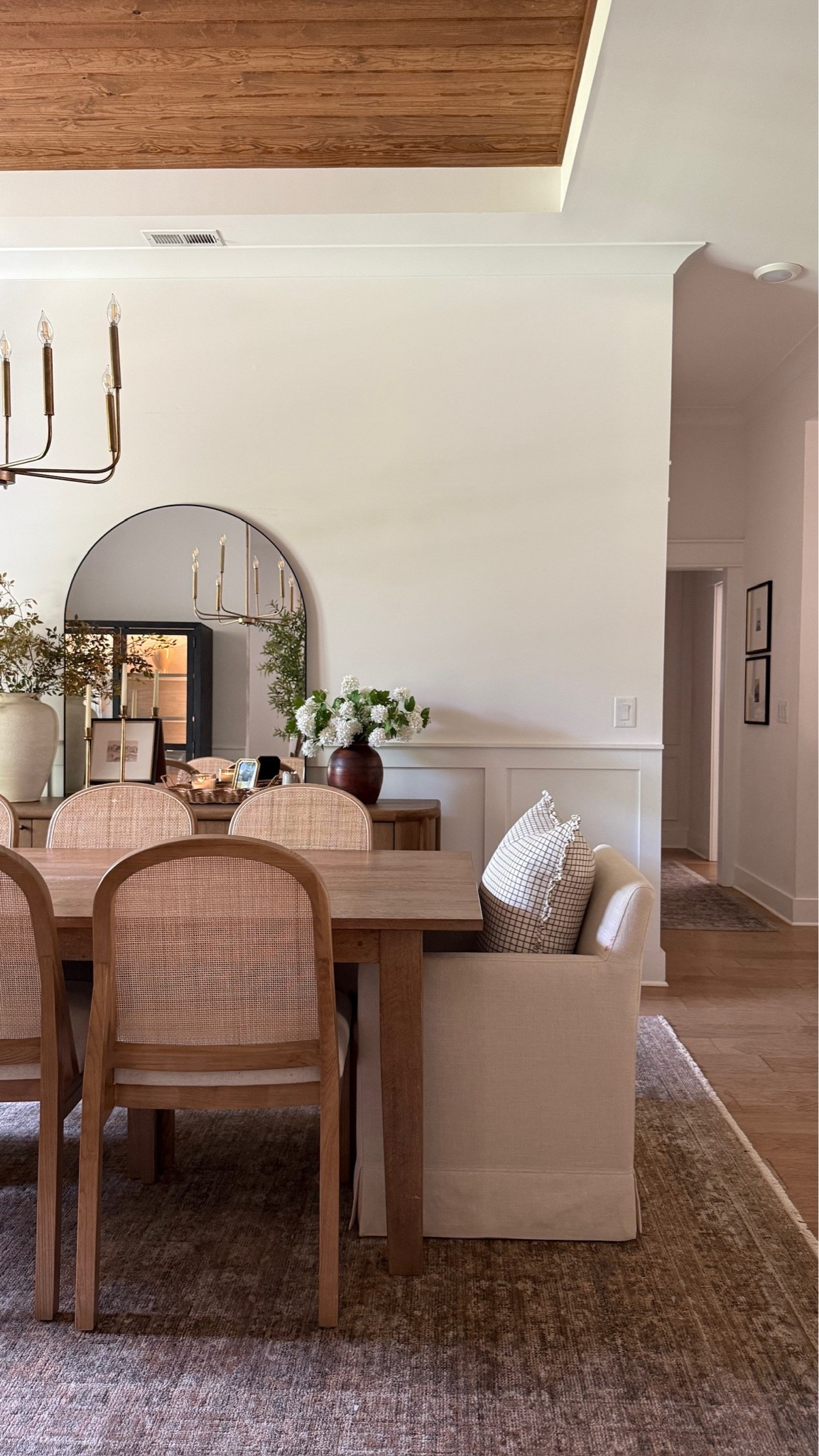 Our timeless and classic dining room! I love these new rolling end chairs with the linen slipcover, they are so light and comfortable, and keep this space feeling elevated and welcoming!

#LTKSeasonal #LTKHome
