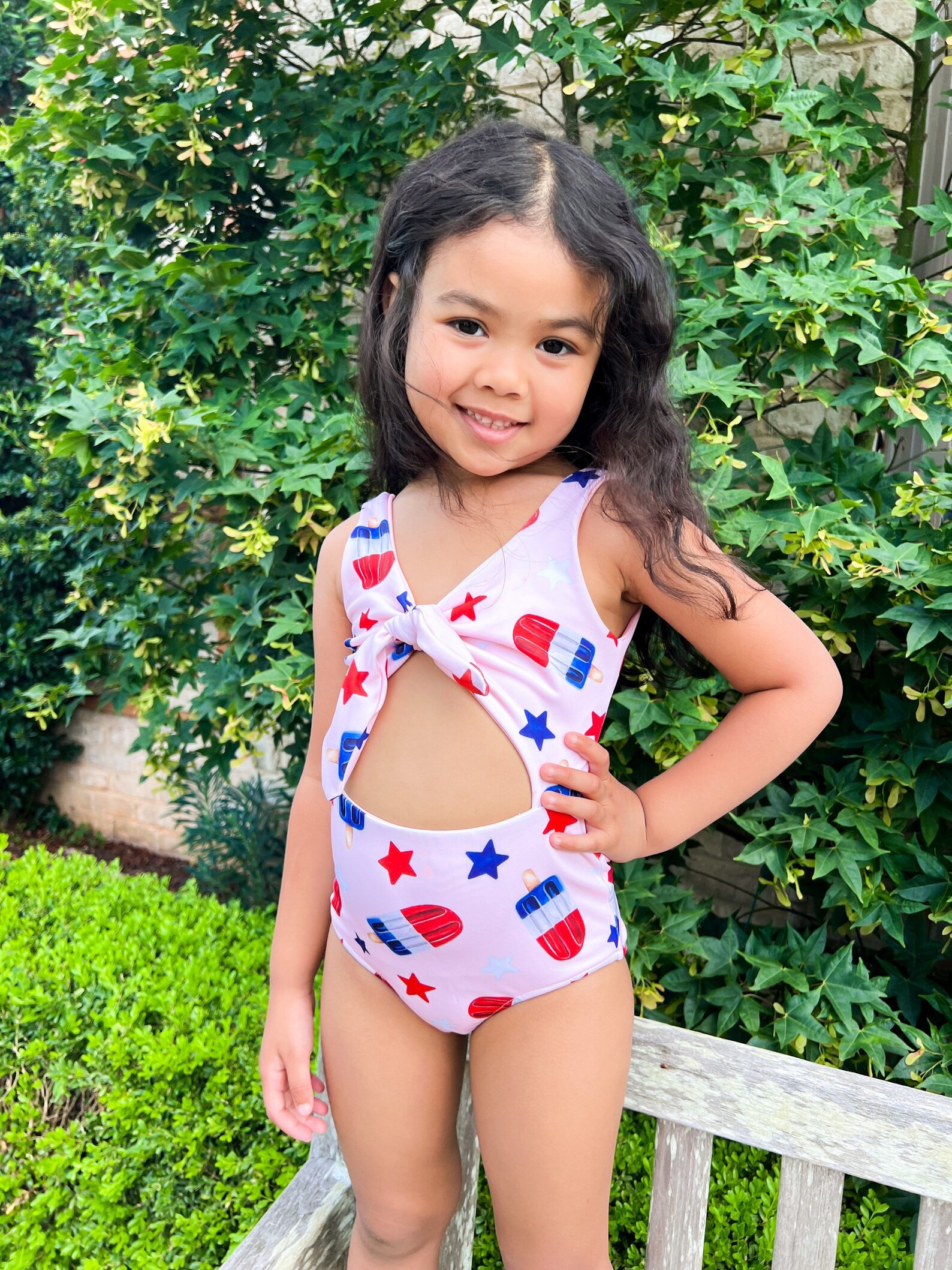 RTS baby girl toddler girl 4Th of July swimsuit red white blue popsicle patriotic swimsuit popsic... | Etsy (US)