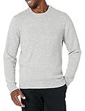 Amazon Essentials Men's Midweight Crewneck Sweater, Light Grey Heather, Small | Amazon (US)