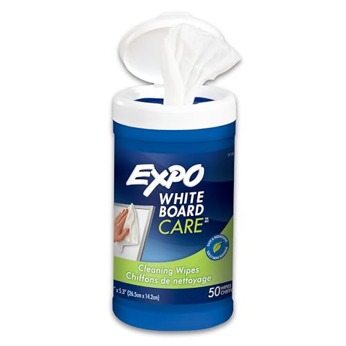 EXPO Whiteboard Care Dry Erase Wipes, Unscented, 50 Count - Home, Office, Teacher, Classroom Supp... | Amazon (US)