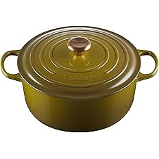 Le Creuset Enameled Cast Iron Signature Round Dutch Oven, 7.25 qt., Olive | Amazon (US)