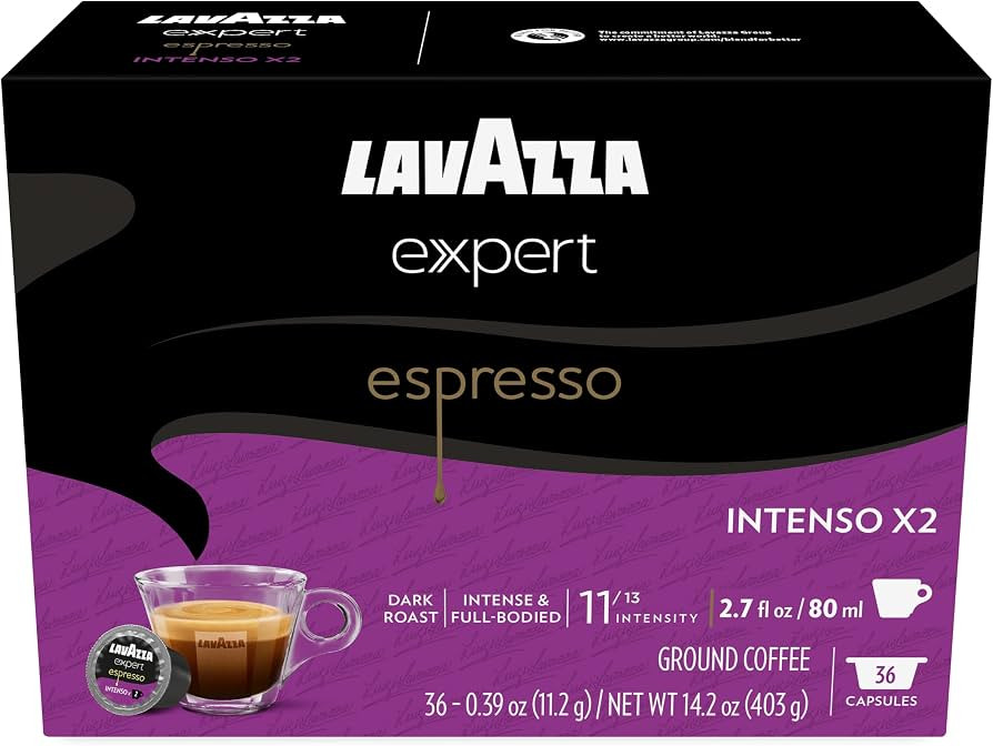 Lavazza Expert Espresso Intenso Double Shot Capsules, Dark Roast, Arabica and Robusta Blend, Comp... | Amazon (US)