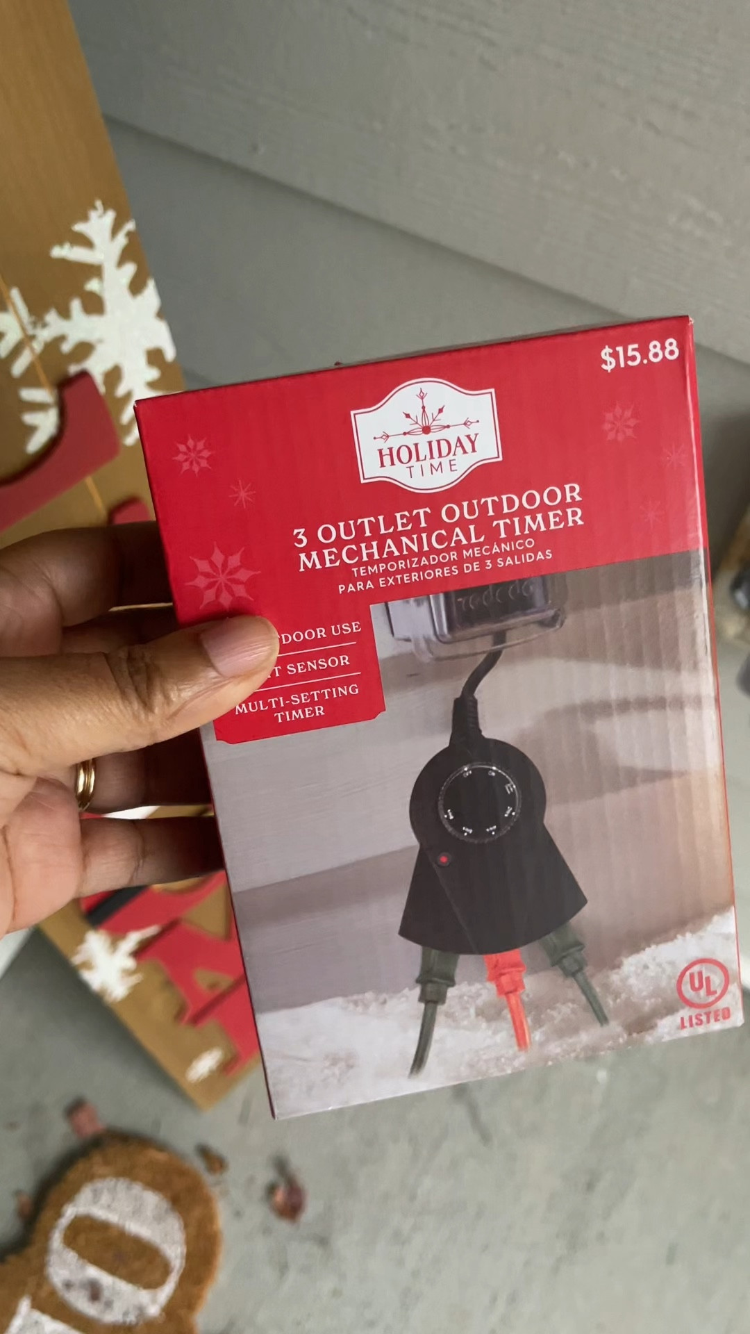 This outdoor lighting timer is easy to set up and has lots of timer options. I went with dusk to dawn. You can plug in three different cords into just this one timer for your Christmas lights  

#LTKVideo #LTKhome #LTKHoliday