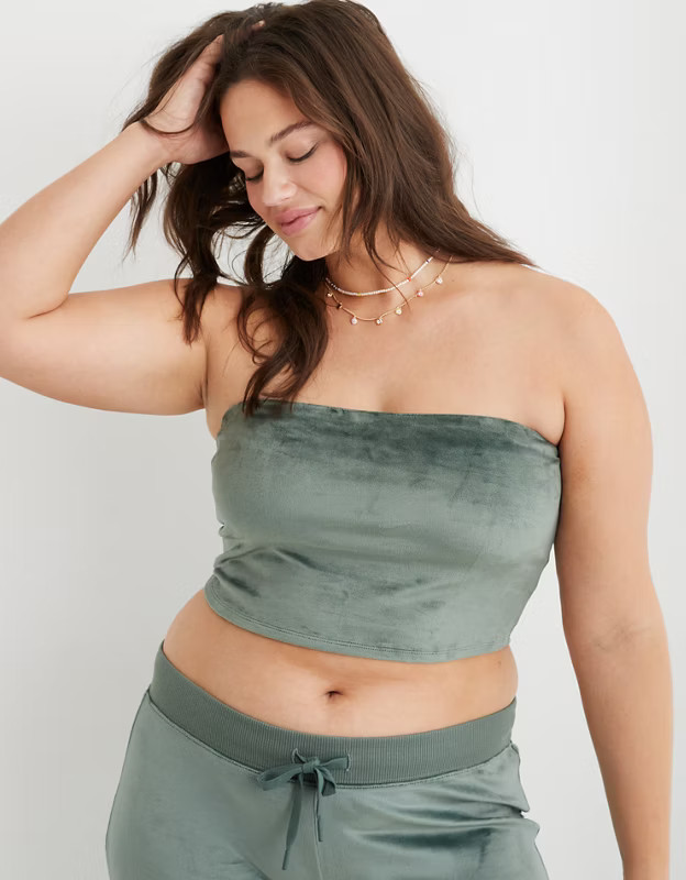 Aerie Dreamy Velour Bandeau | Aerie