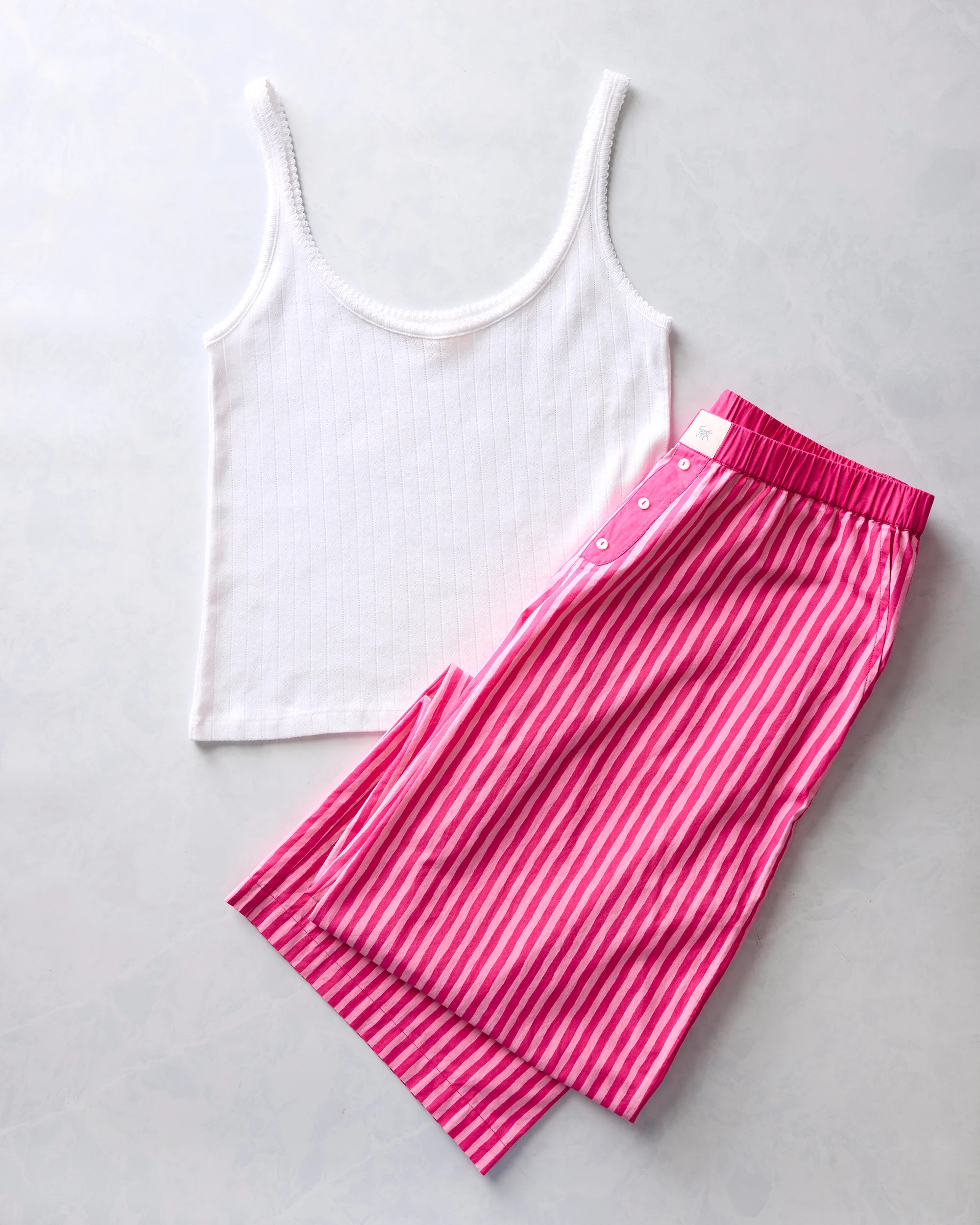 Pink Stripes - Esme Tank & Nola PJ Pants Bundle - Multi | Printfresh
