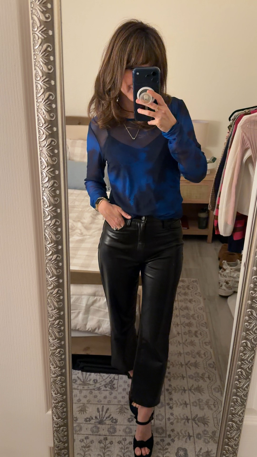 This mesh top is one of those pieces that feels elevated but still easy to wear.
Lightweight, flattering on a 5’2 petite frame, and perfect for dressing up simple bottoms without feeling overdone.
A great option when you want something a little different but still comfortable.


Top small


#LTKPetite #LTKFindsUnder100