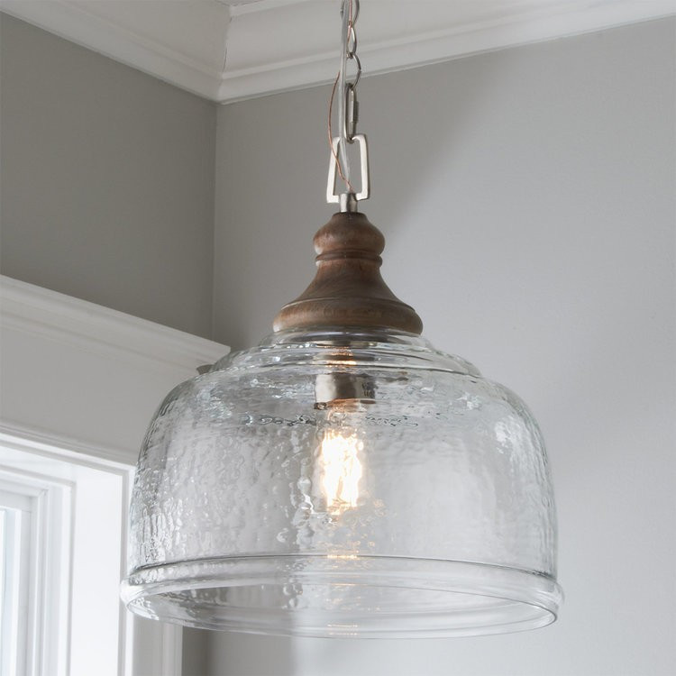 Organic Rippled Glass Pendant | Shades of Light