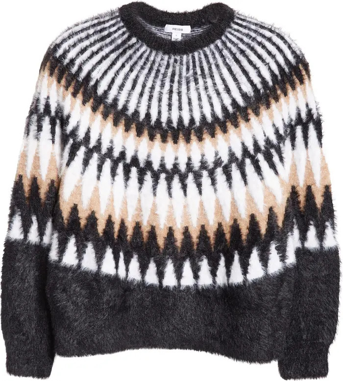 Reiss Indi Fuzzy Fair Isle Sweater | Nordstrom | Nordstrom