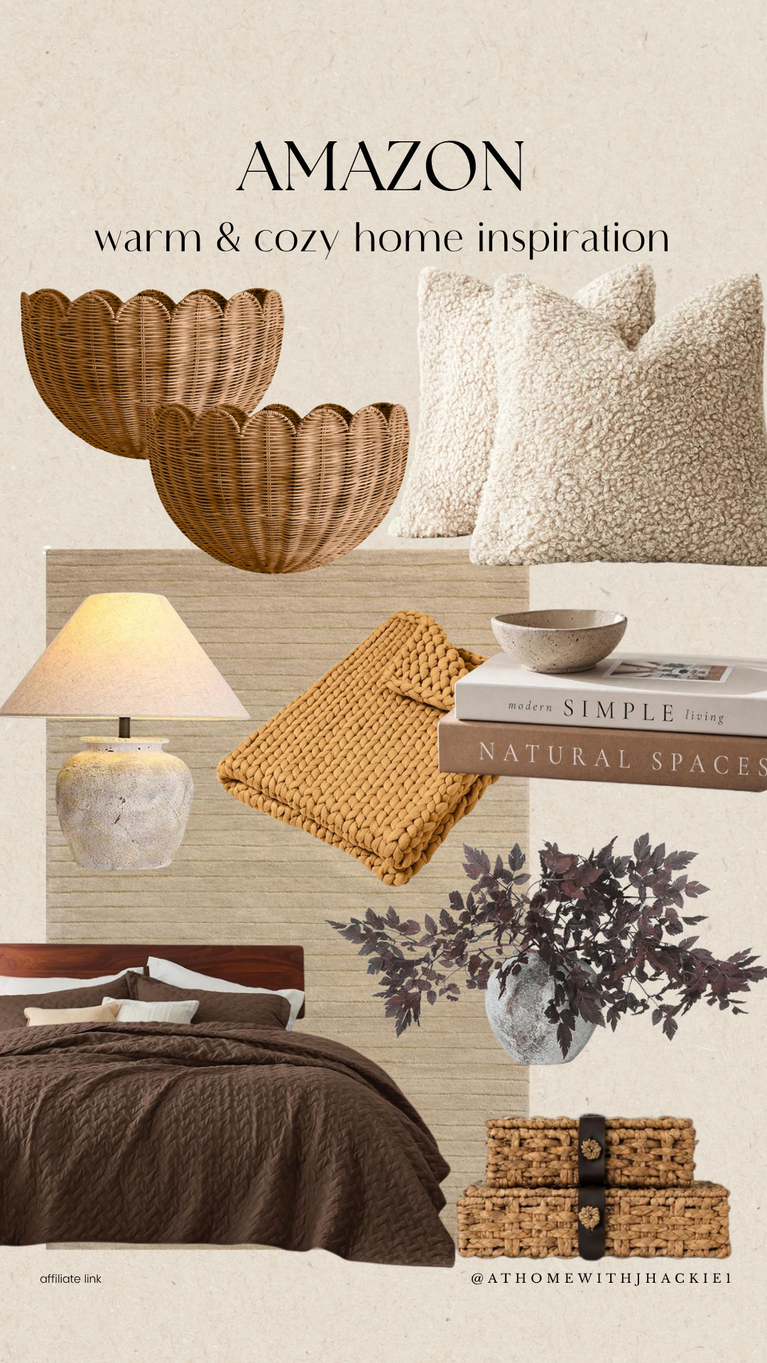Amazon Warm & Cozy Home Inspiration: Amazon home finds, Amazon home decor, warm cozy home decor, cozy home inspiration, neutral home decor, warm neutral decor, Amazon decor finds, affordable home decor, cozy bedroom decor, textured throw pillows, brown bedding, woven home decor, neutral area rug, Amazon furniture finds, organic modern decor, transitional home decor, cozy fall home, warm minimalist home, Amazon home favorites, designer inspired home decor

#LTKSeasonal #LTKHome