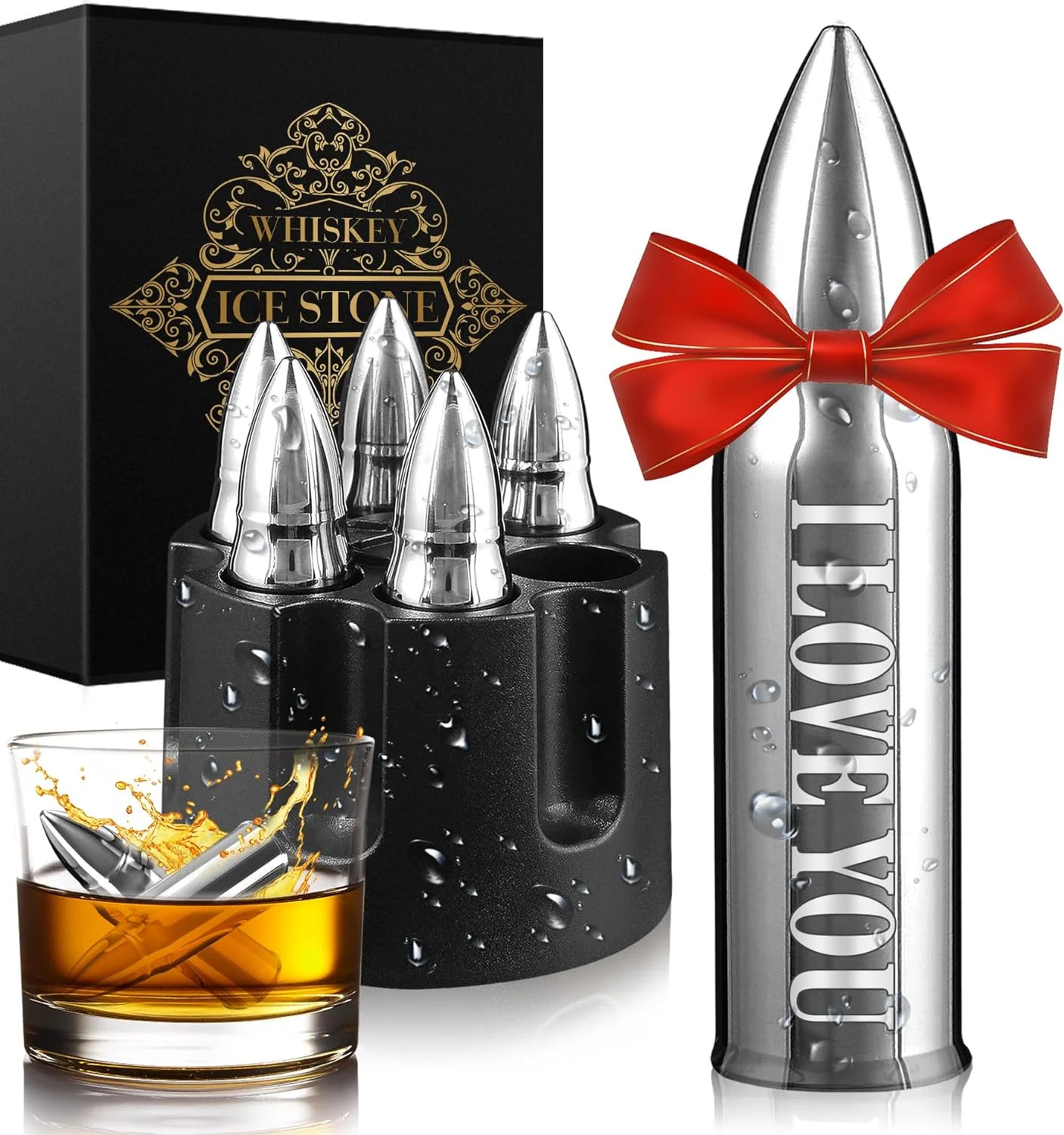 Valentines Day Love Gifts for Him Husband - Gifts for Husband, “I LOVE YOU”Whiskey Stones - M... | Walmart (US)