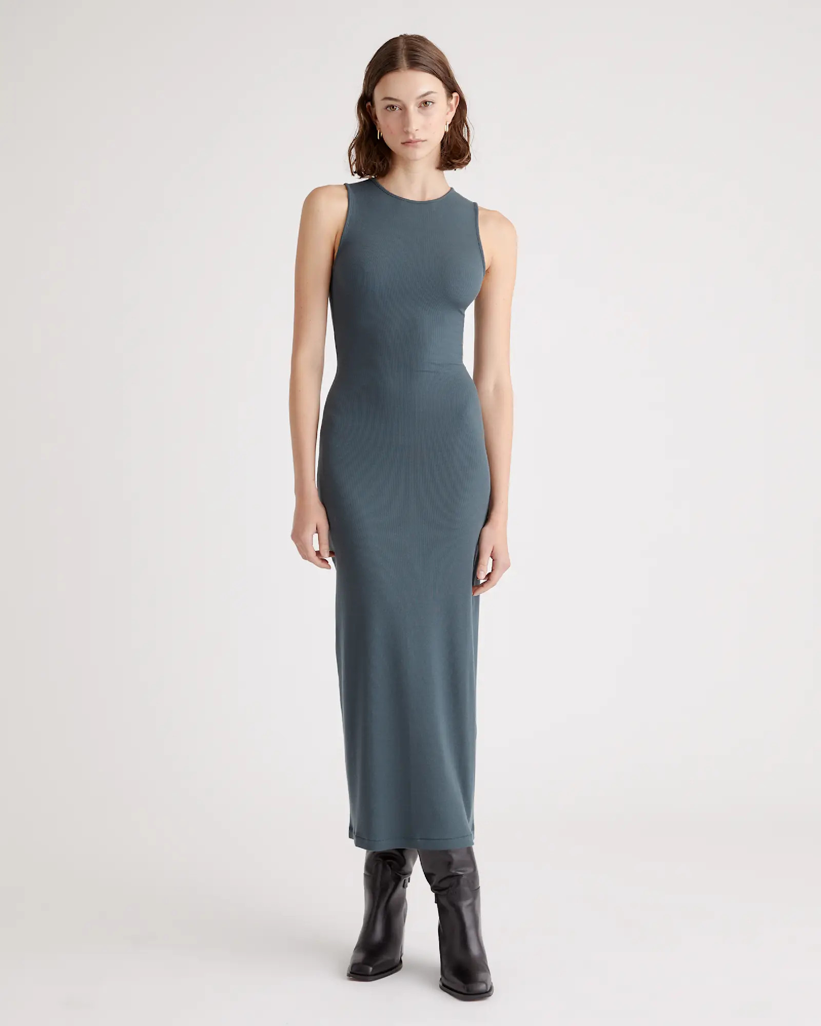 Tencel Rib Knit Tank Midi Dress | Quince