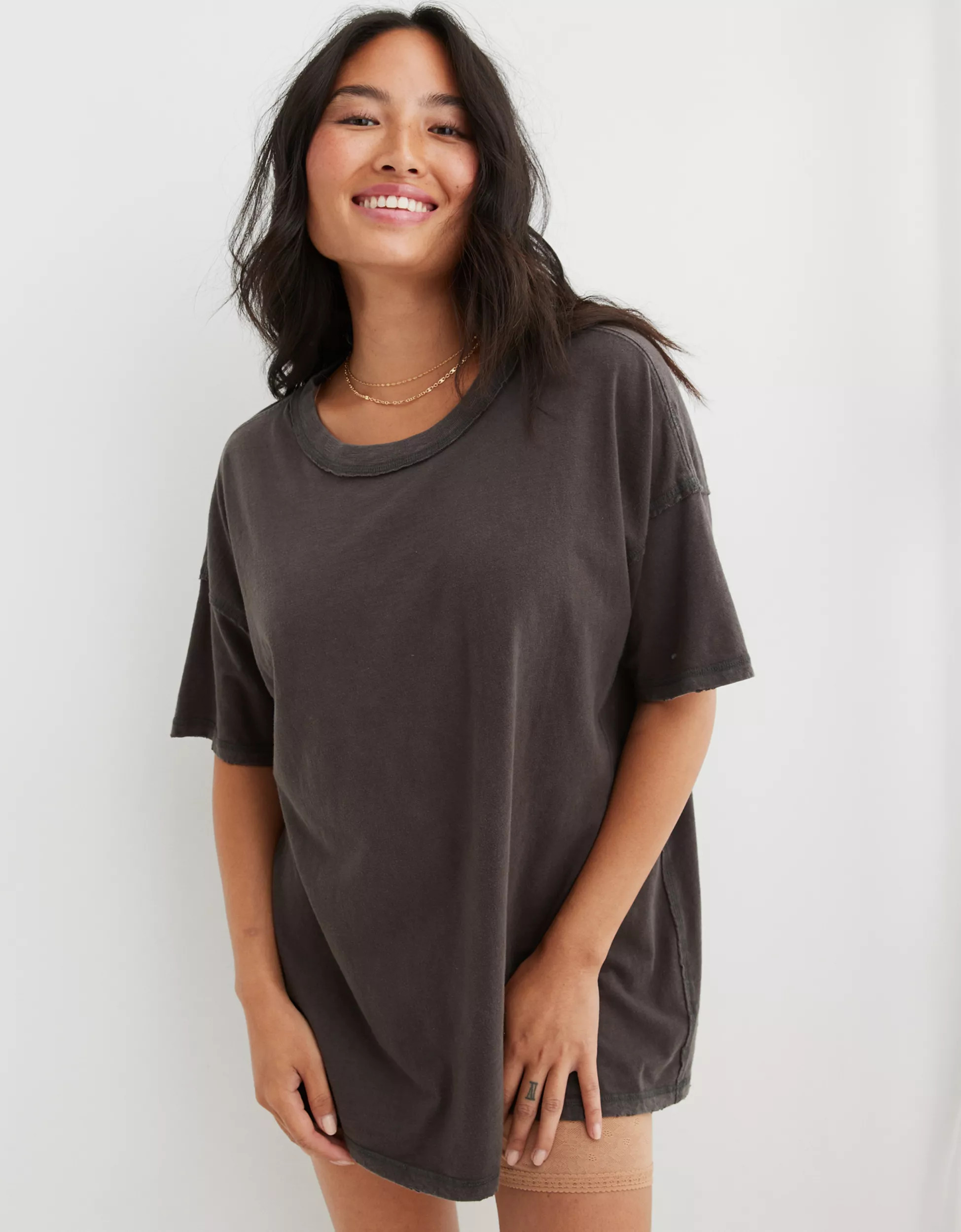 Aerie Oversized Crewneck Boyfriend T-Shirt | Aerie