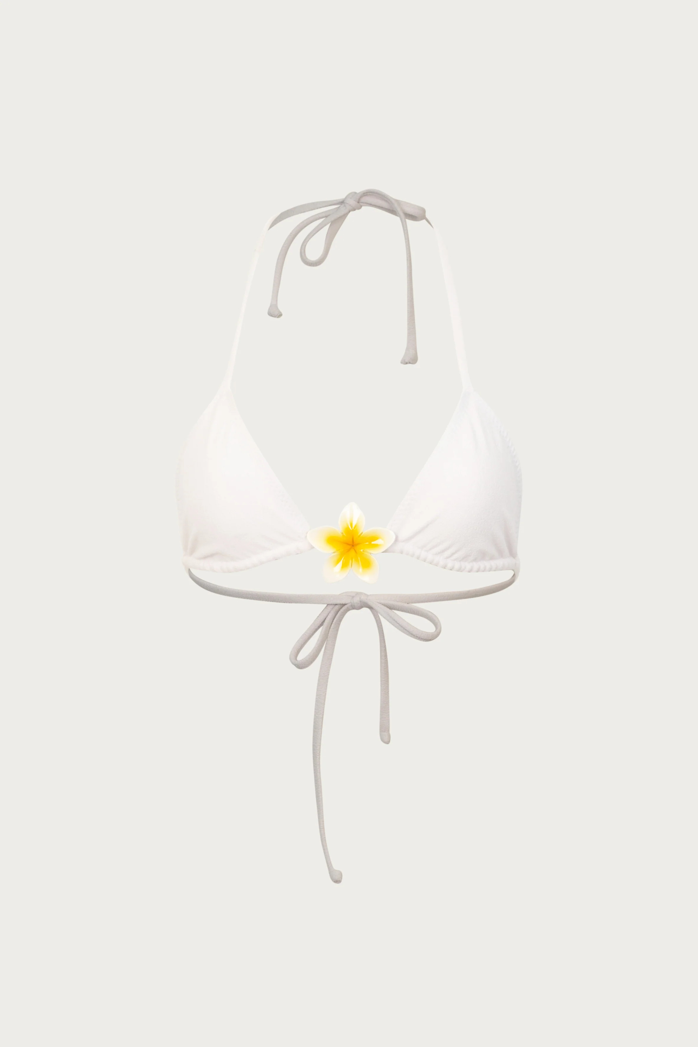 Island Triangle Top (Faux Suede White) | SAME