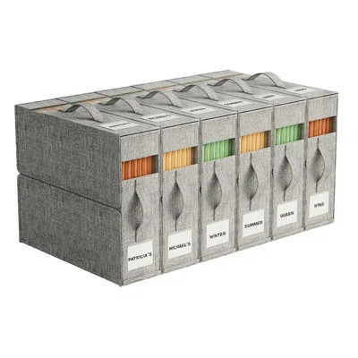 6Pack Sheet Organizers And Storage - King/Queen Size Sheet Storage Organizer With Window, Foldable & Dustproof Sheet Organizer,Beige | Wayfair North America