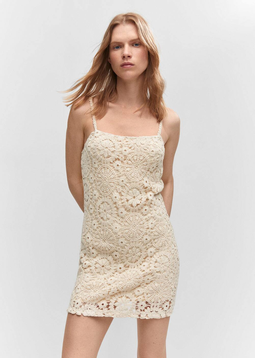 Crochet short dress -  Women | Mango USA | MANGO (US)