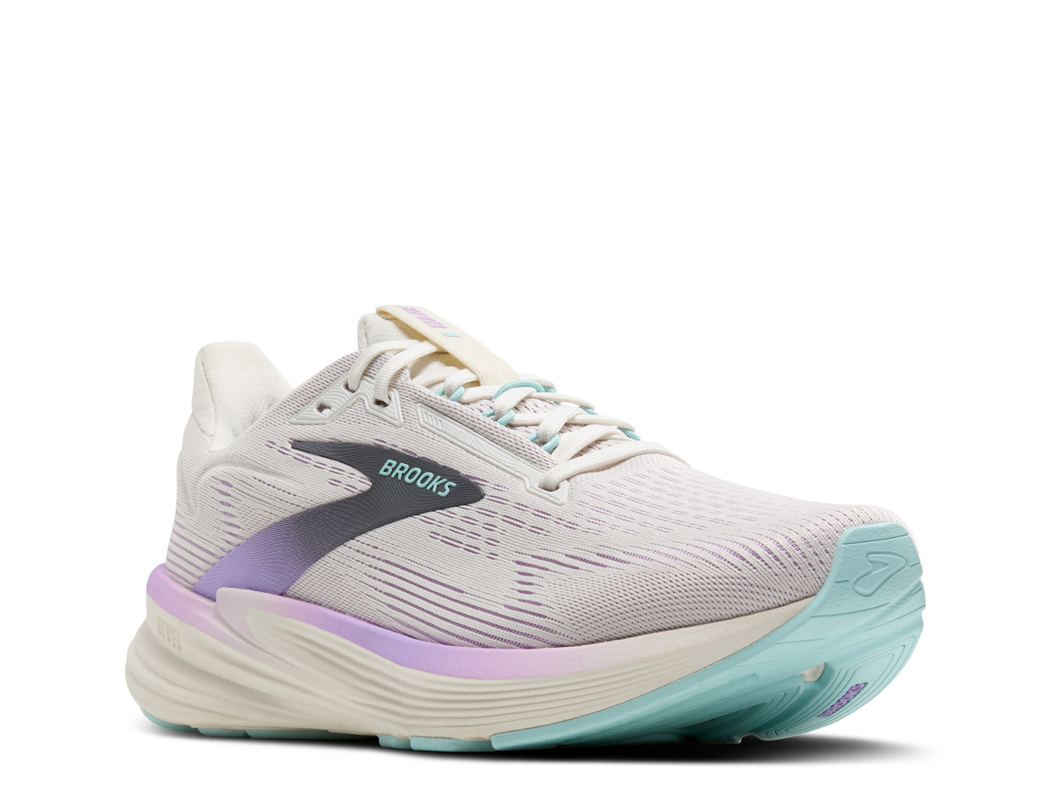 Brooks Revel 8 Running Shoe | Women's | Light Grey/Lilac/Light Turquoise | Size 8.5 | Sneakers | DSW