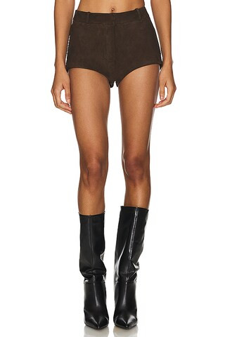 x REVOLVE Annaise Shorts in Latte Suede | Revolve Clothing (Global)