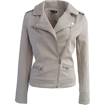 ODCOCD Faux Suede Jacket for Women Long Sleeve Zipper Up Casual Outwear | Amazon (US)
