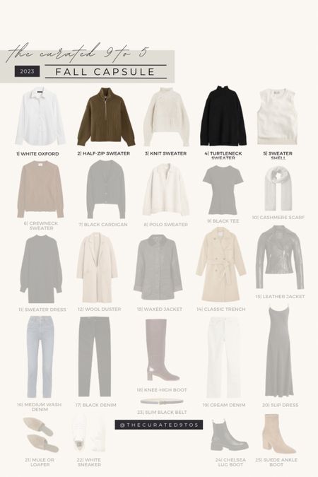 TC9T5 Fall Capsule | Row 1

Fall capsule, capsule wardrobe, autumn capsule, fall clothes, fall staples, Oxford, button-down shirt, zip-up sweater, sweater, knitwear, turtleneck, fall sweaters, sweater shell, mango, j.crew, quince, ayr

#LTKSeasonal #LTKstyletip