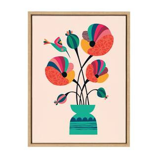 Sylvie Mid-Century Framed Canvas Wall Art 24 in. x 18 in. | The Home Depot