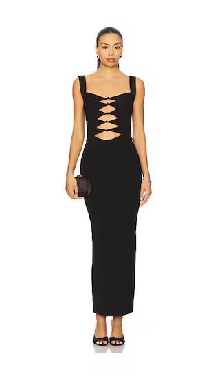 Herve Leger Alessia Gown in Black. - size L | Revolve Clothing (Global)