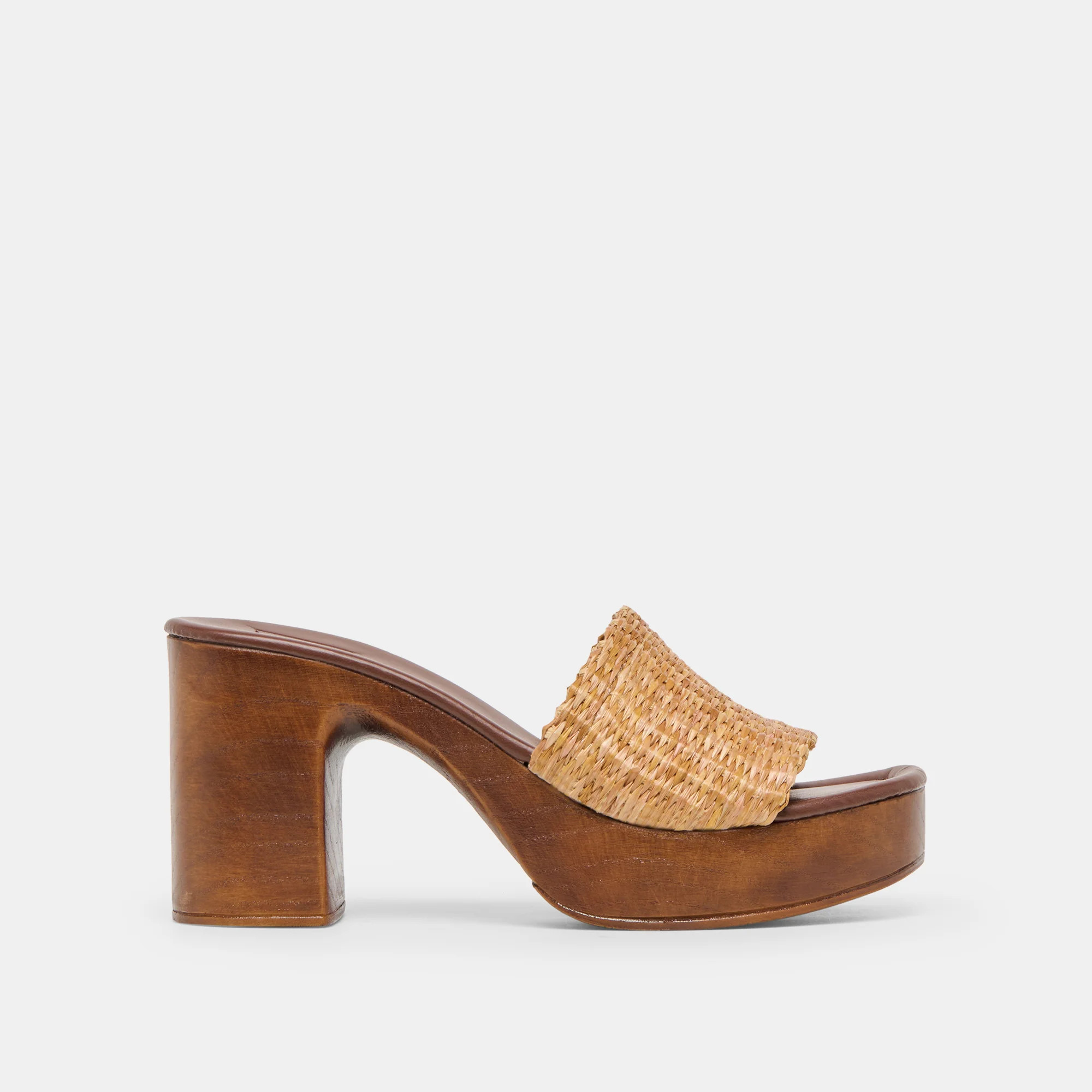 Celest Heels Natural Raffia | DolceVita.com