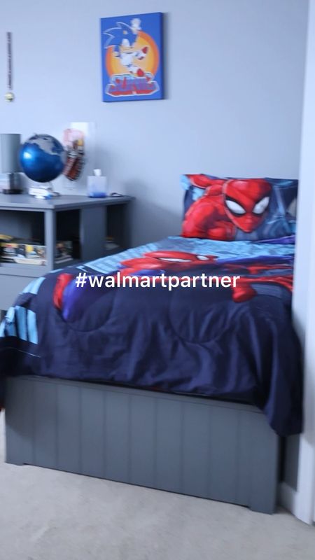 Spring refresh for our kids room. Love the theme comforter sets. #walmartpartner #walmart #walmarthome @walmart 

I have link sets and more for both boys and girls. Shop the look  

#LTKhome #LTKSeasonal #LTKfindsunder100