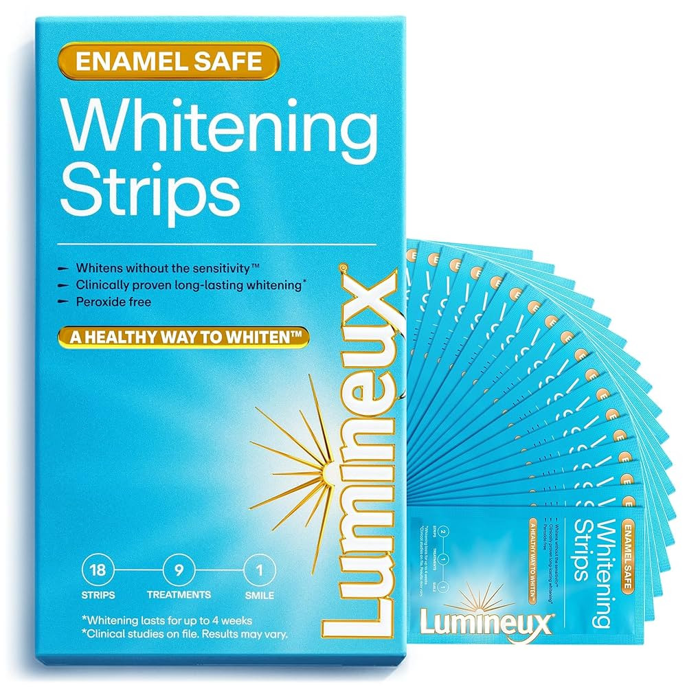 Lumineux Teeth Whitening Strips 9 Treatments – Peroxide Free - Enamel Safe for Whiter Teeth - W... | Amazon (US)