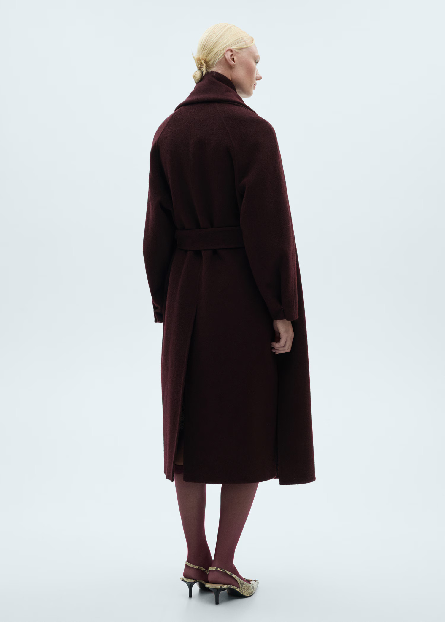 Wool coat with detachable scarf - Women | MANGO United Kingdom | MANGO (UK)