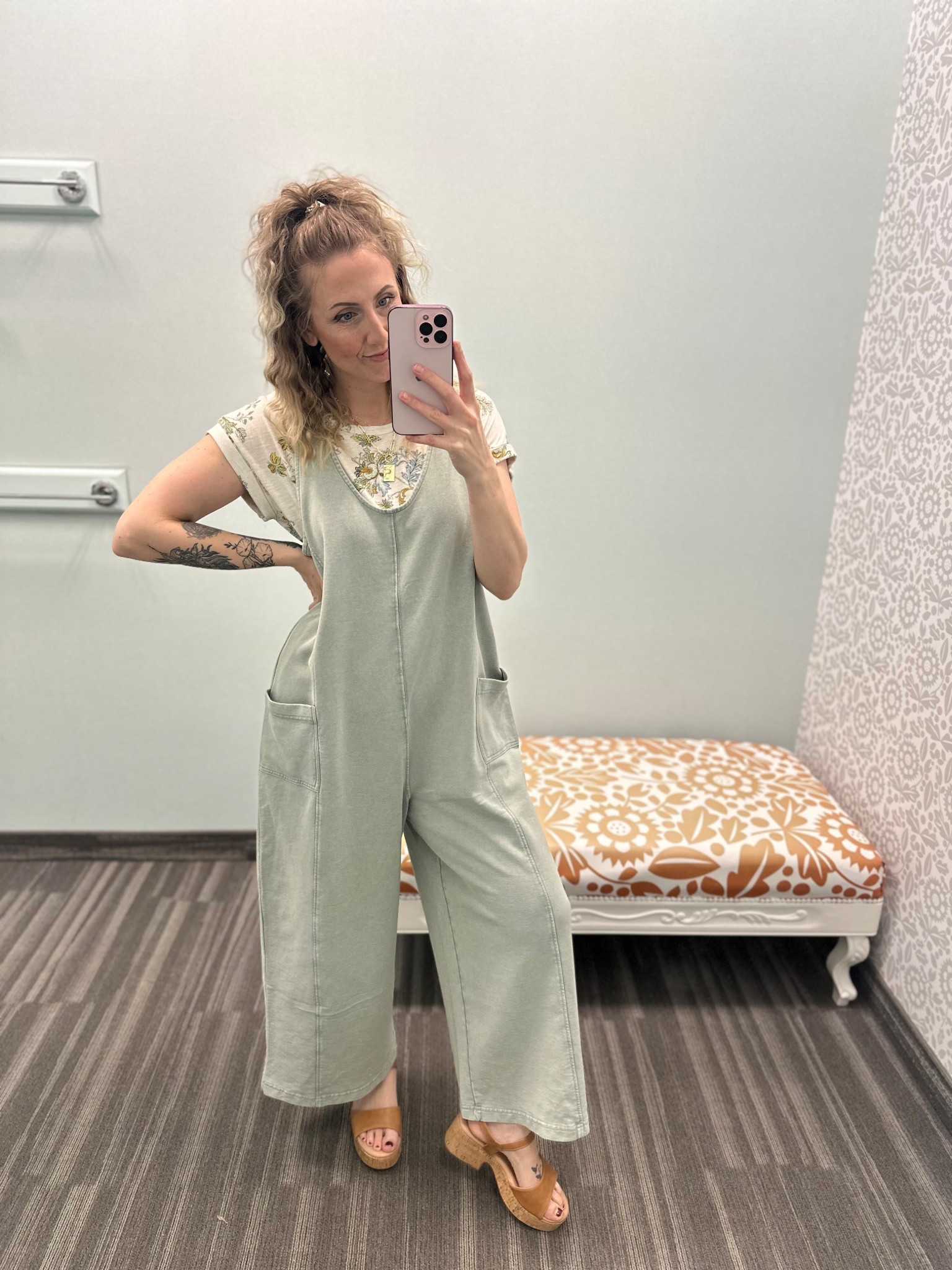 Wearing small in top and large in jumpsuit (need a size small) available in plus and core

#LTKPlusSize #LTKMidsize #LTKSaleAlert